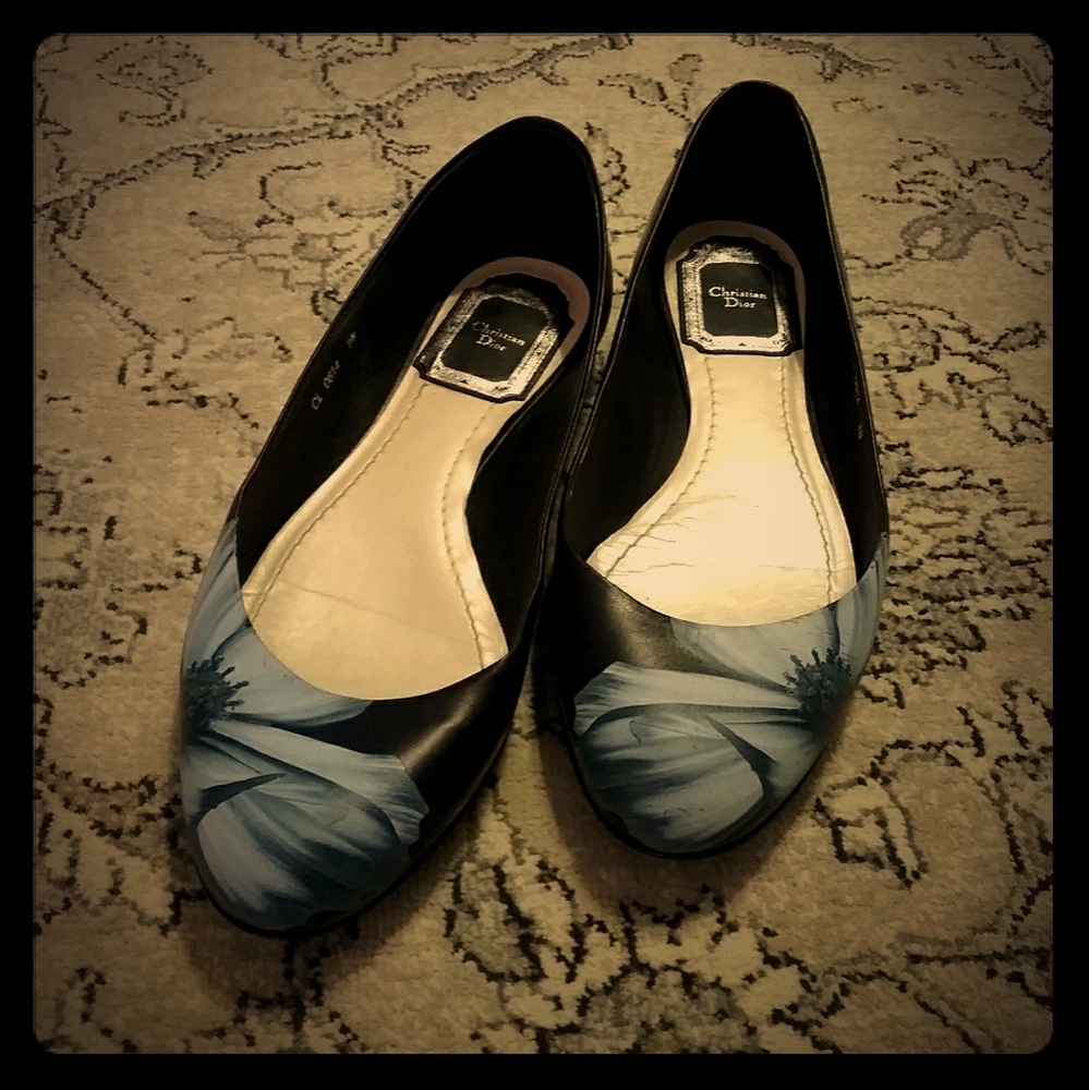 Christian Dior Black Ballerina Flats